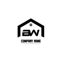 BW Initial Letters Logo design vector for construction, home, real estate, building, property.