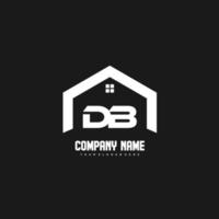 vector de diseño de logotipo de letras iniciales db para construcción, hogar, bienes raíces, edificio, propiedad.