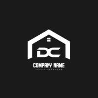 vector de diseño de logotipo de letras iniciales dc para construcción, hogar, bienes raíces, edificio, propiedad.