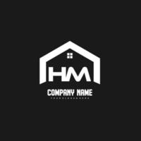 HM Initial Letters Logo design vector for construction, home, real estate, building, property.