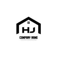 HJ Initial Letters Logo design vector for construction, home, real estate, building, property.