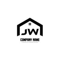 JW Initial Letters Logo design vector for construction, home, real estate, building, property.