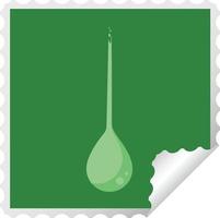 slime drip graphic square sticker stamp vector