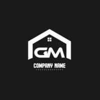 GM Initial Letters Logo design vector for construction, home, real estate, building, property.