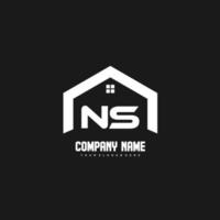 NS Initial Letters Logo design vector for construction, home, real estate, building, property.