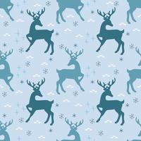 Deer silhouette seamless pattern vector