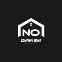 NO Initial Letters Logo design vector for construction, home, real estate, building, property.