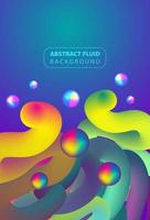 Abstract fluid color pattern of neon color liquid gradient background vector