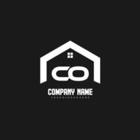 CO Initial Letters Logo design vector for construction, home, real estate, building, property.