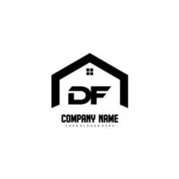 DF Initial Letters Logo design vector for construction, home, real estate, building, property.