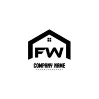 FW Initial Letters Logo design vector for construction, home, real estate, building, property.