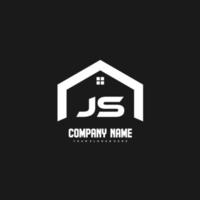 JS Initial Letters Logo design vector for construction, home, real estate, building, property.