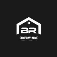 BR Initial Letters Logo design vector for construction, home, real estate, building, property.