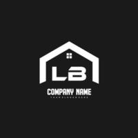 vector de diseño de logotipo de letras iniciales lb para construcción, hogar, bienes raíces, edificio, propiedad.