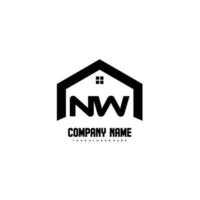NW Initial Letters Logo design vector for construction, home, real estate, building, property.