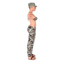 menina comandante modelagem 3d png