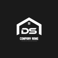 DS Initial Letters Logo design vector for construction, home, real estate, building, property.