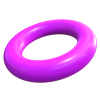 abstrakt torus geometrisk form 3d framställa png