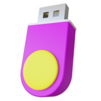 stiliserade 3d multimedia flashdisk illustration png