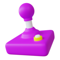 Stylized 3D Retro Joystick Illustration Design png