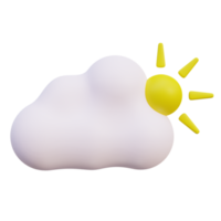 ilustración de clima soleado 3d png