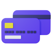 ilustración de tarjeta de crédito 3d png