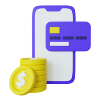 illustration de banque mobile 3d png