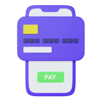 illustration de paiement en ligne 3d png