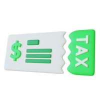 3D Tax Invoice Illustration png