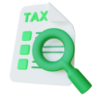 3D Tax Investigation Illustration Side View png