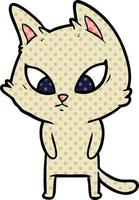 confused cartoon cat vector