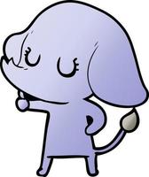 elefante de dibujos animados lindo vector