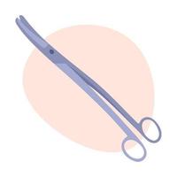 Realistic metal scissors, shears, pair of scissors, clipper. Medical instrument. Hospital, vector