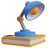 3d rendering reading lamp and desk lamp isolated png