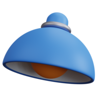 3d interpretazione lampada testa isolato png