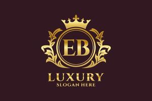 Initial EB Letter Royal Luxury Logo template in vector art for luxurious branding projects and other vector illustration.