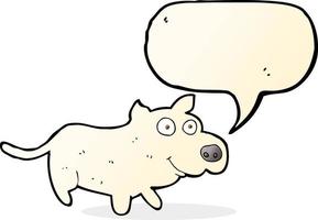 cartoon happy little dog with speech bubble vector