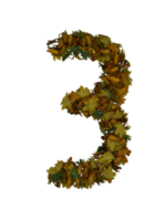 Text Made Out Of Autumn Leafe Typeface 3 png