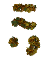 testo fatto su di autunno leafe carattere tipografico pieno fermare trattino tilde virgola png