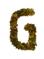 texto hecho de otoño leafe tipo de letra g png