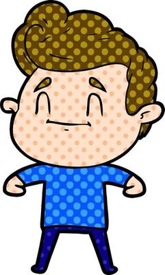 happy cartoon man