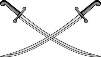 heraldic crossed swords vector