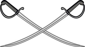 heraldic crossed swords vector