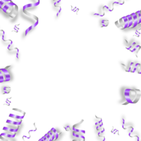 Konfetti Serpentin violett transparentes Hintergrundbild png