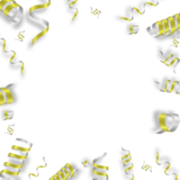 imagem de fundo transparente de ouro serpentina de confete png