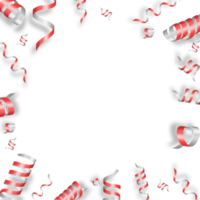 imagem de fundo transparente vermelho serpentina de confete png