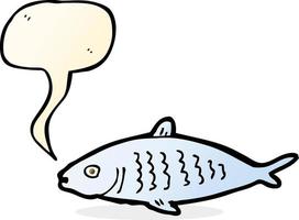 cartoon fish with speech bubble vector