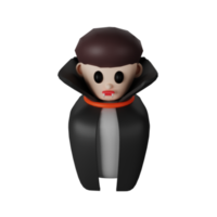 3D icon rendering halloween cute dracula png