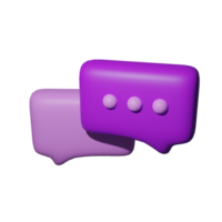 3d icoon renderen dialoog doos png