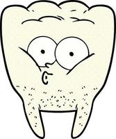 cartoon whistling tooth vector